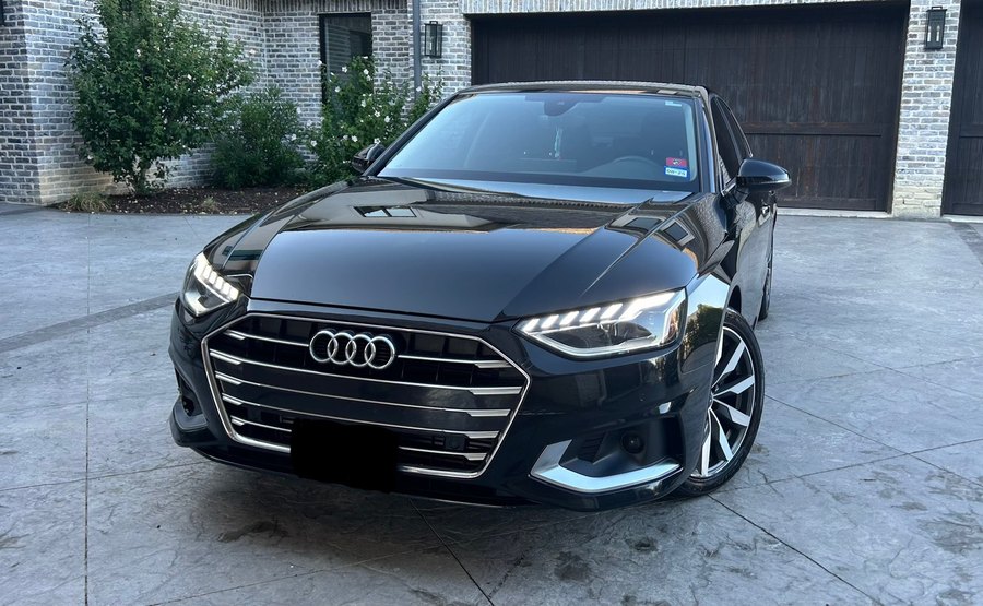 Audi A4 front end gleaming after an exterior detail